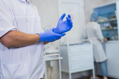 Latex handschoenen van natuurlijk en synthetisch rubber